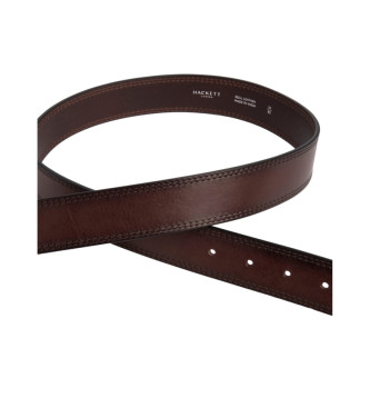 Hackett London Leather belt H Rev Stamped brown