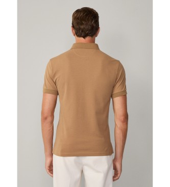 Hackett London Tailored polo shirt brown