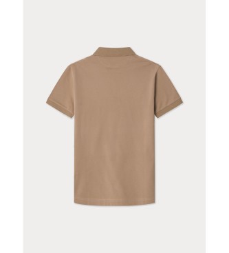 Hackett London Tailored polo shirt brown