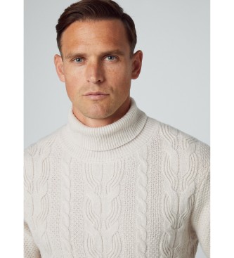 Hackett London Pull beige Cable Roll