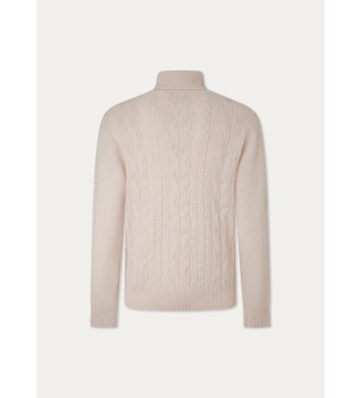 Hackett London Maglione a trecce beige