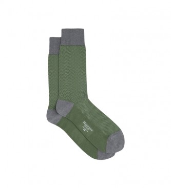 Hackett London Socks Wool Herringbone green