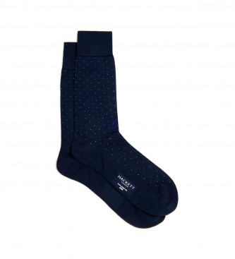 Hackett London Marinbl strumpor med polkadot