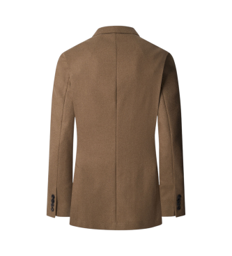 Hackett London Blazer in a blend of wool and other brown fibres