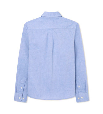 Hackett London Camicia in chambray blu