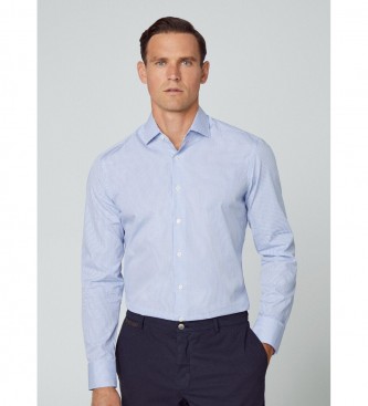 Hackett London Camisa xadrez azul com estampado