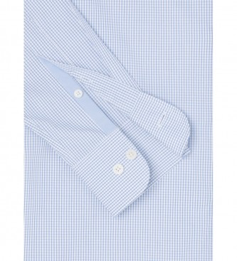 Hackett London Camisa xadrez azul com estampado