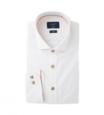 Hackett London Skjorte flannel hvid