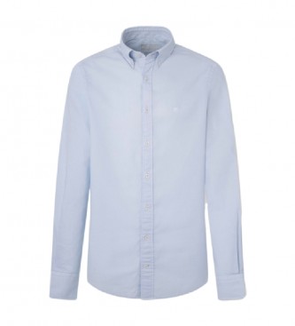 Hackett London Garment Dyed overhemd lichtblauw