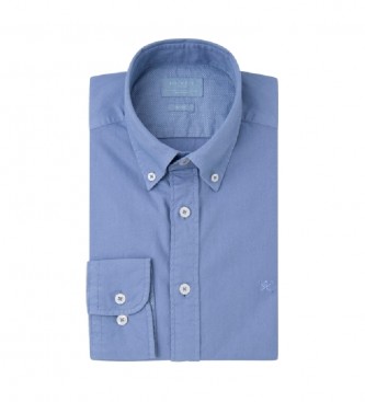 Hackett London Camisa tingida em azul