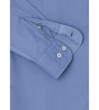 Hackett London Camisa Garment Dyed azul
