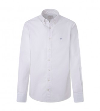 Hackett London Garment Dyed Hemd wei