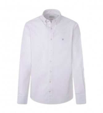 Hackett London Garment geverfd overhemd wit