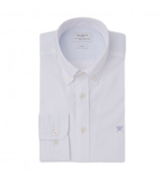 Hackett London Camisa Garment Dyed blanco