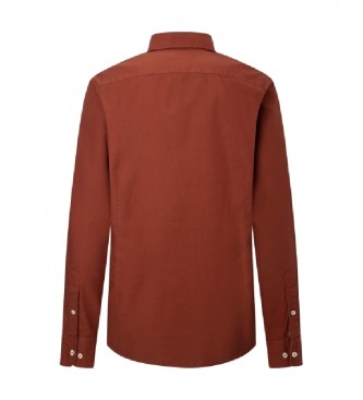 Hackett London Garment Dyed Hemd rot