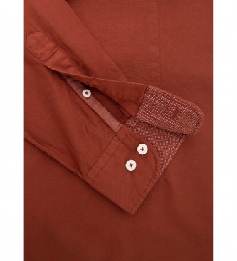 Hackett London Garment Dyed Hemd rot