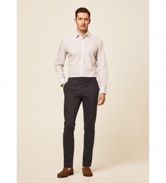 Hackett London Geometrisk skjorte hvid