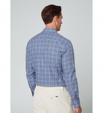 Hackett London Lys flannelskjorte bl