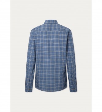 Hackett London Light Flannel shirt blue