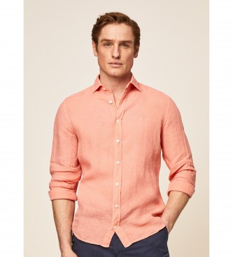 Hackett London Linen Fit Shirt orange