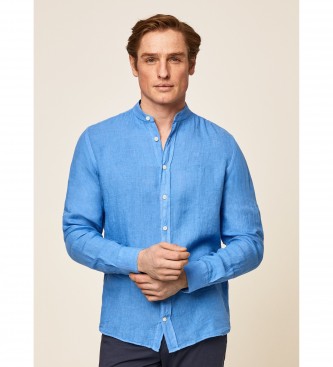 Hackett Linen Shirt P Fit Slim fit dark blue