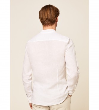 Hackett London Linne Skjorta P Passform Slim vit