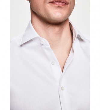 Hackett London Chemise Slim Fit Twill Oxford blanc