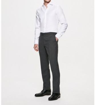 Hackett London Camisa Oxford de Sarga Slim Fit blanco