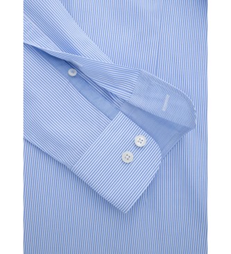 Hackett London Camisa Rayas bengala Fit Slim azul