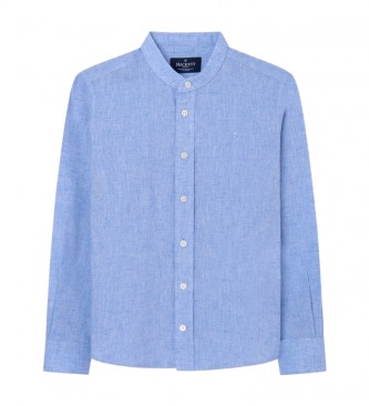 Hackett London Camisa Slub Azul