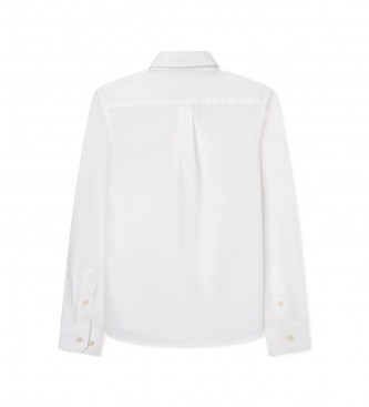Hackett London Camisa Washed Oxford blanco