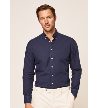 Hackett London Camicia Oxford slim fit blu scuro