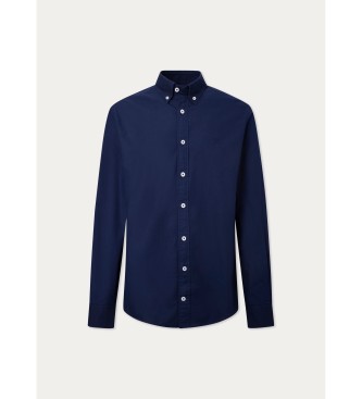 Hackett London Ozka srajca oxfordskega kroja mornarsko modre barve