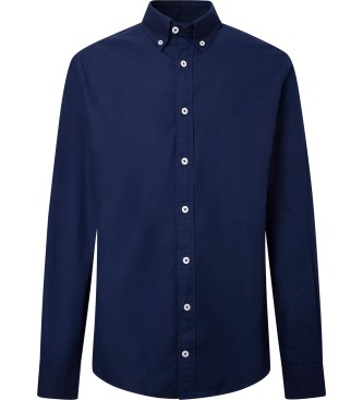 Hackett London Ozka srajca oxfordskega kroja mornarsko modre barve