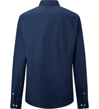 Hackett London Oxfordskjorta med smal passform marinbl