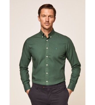 Hackett London Camisa Oxford Fit Slim verde