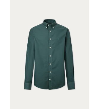 Hackett London Camicia Oxford verde slim fit
