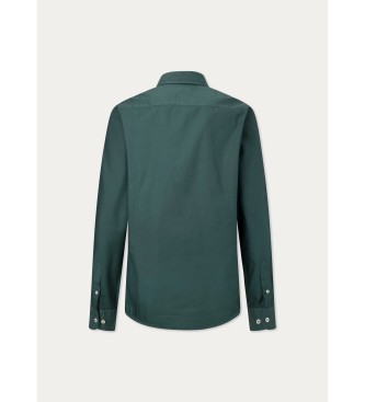 Hackett London Camicia Oxford verde slim fit