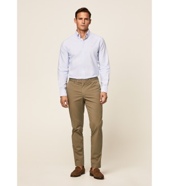 Hackett London Camisa oxford fit tailored azul