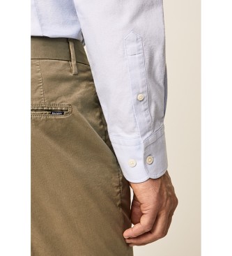 Hackett London Camisa oxford fit tailored azul