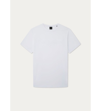 Hackett London Koszulka Am Emboss biała