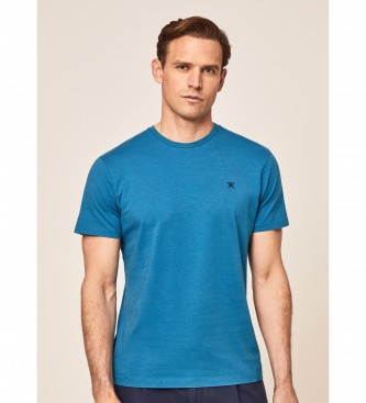 Hackett London T-Shirt Basic Logo Brod bleu