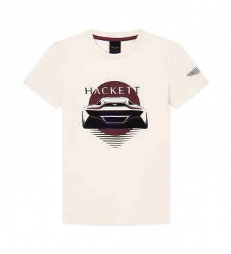 Hackett London Bil-T-shirt i rhvid