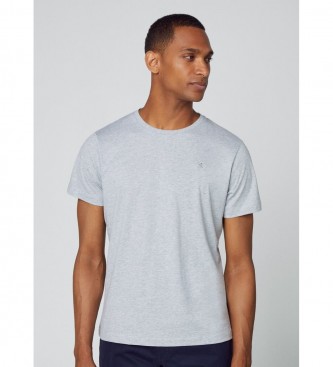 Hackett T shirt avec logo brod en gris ESD Store mode