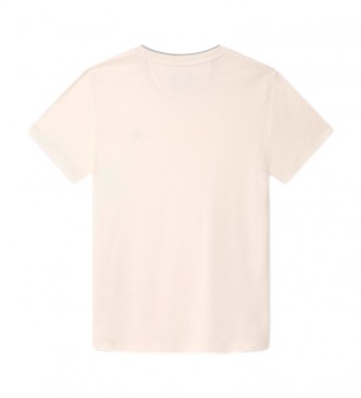 Hackett London T-Shirt de Fora de Branco com Costelas