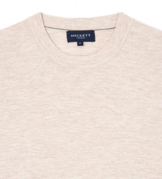 Hackett London Beigefarbenes Strick-T-Shirt