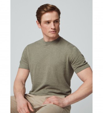 Hackett London Green knitted T-shirt