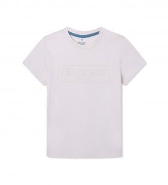 Hackett London T-shirt emboss blanc