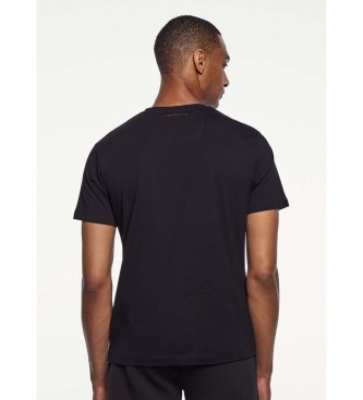 Hackett London Emboss-T-Shirt schwarz