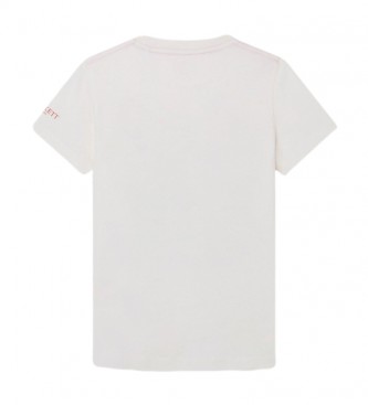 Hackett London T-shirt branca impressa